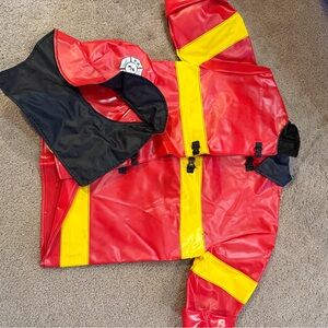 Child’s Small Colorful Fireman Jacket with Hat